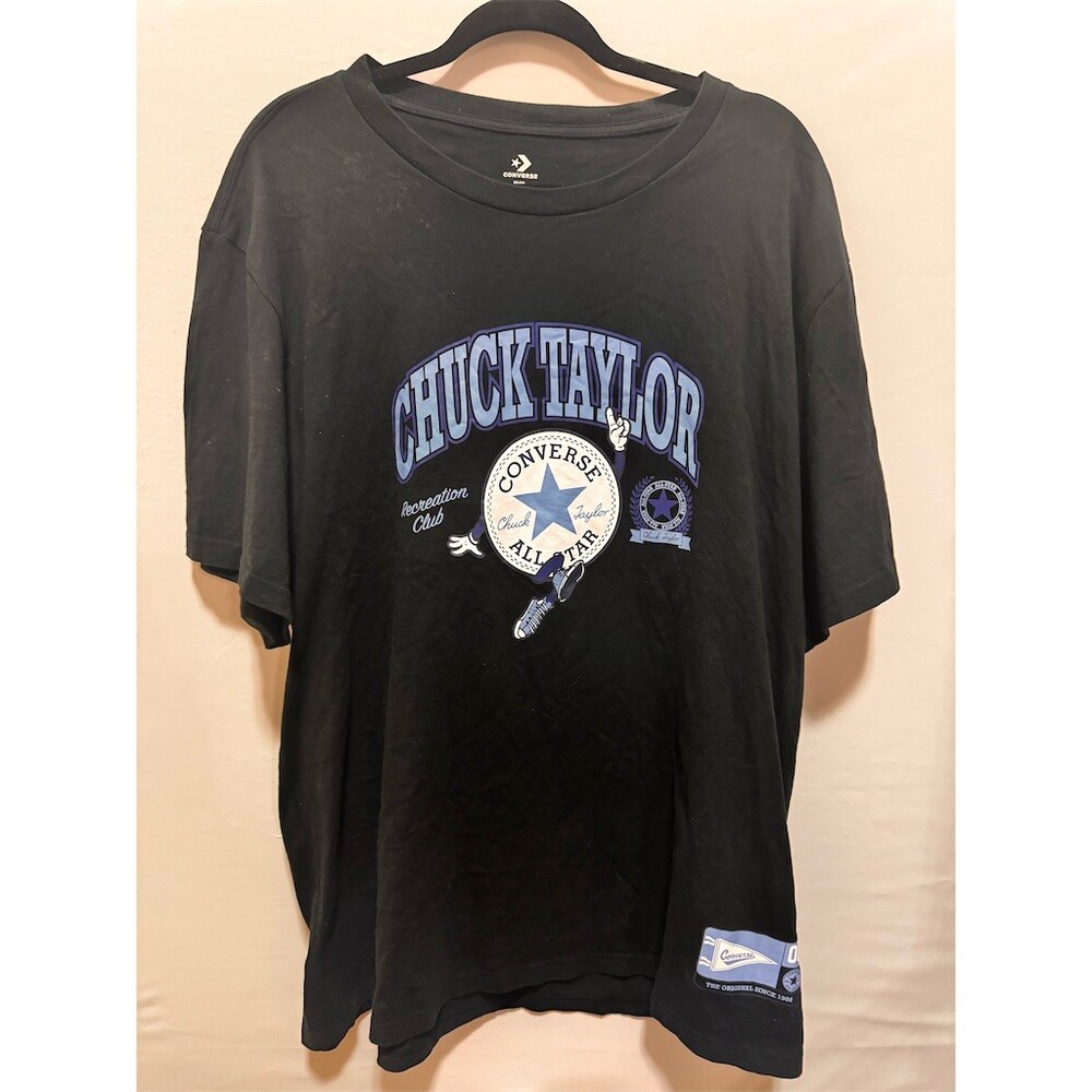 Converse T-Shirt Mens 2XL Black Chuck Taylor All Star Recreation Club Logo